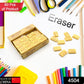 Close-up of a soft 4B drawing eraser, showing its clean erasing capability for art projects.