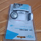 Automobile car phone holder in white color showing compact size and design