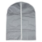 Hanging garment covers protecting clothes inside a closet