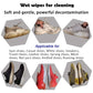 Quick and effective shoe cleaning wet wipes, perfect for travel.