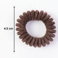 Coil style stretchable telephone wire hair band