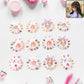Set of 120 pastel bear-shaped mini claw hair clips displayed on colorful cards.