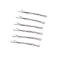 Multiple medium black hair bobby pins arranged together