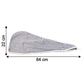 Size chart illustrating the dimensions of the hair drying towel wrap.