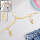 Foldable cloth hanger with dual clips for space-saving laundry drying