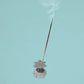 Set of four silver finish wall-mounted agarbatti holders for incense sticks
