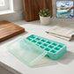 Premium 18-grid silicone pop-up ice tray with leak-proof lid