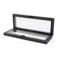 Floating frame jewelry display box highlighting a single item in 3D suspended presentation