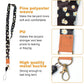 Cute daisy printed lanyard strap with detachable phone string