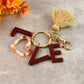 Cute trendy keychain design with mixed material elements