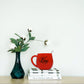 Romantic King and Queen printed mugs, ideal for partners.