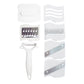 Various slicing and shredding options demonstrated by the 10-in-1 multi-functional vegetable cutter.