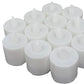 Safe, battery-operated white LED tealight candles for Diwali celebrations.