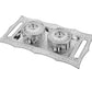 Stylish Mukhwas Dani Tray with embossed details, ready for serving festive treats.