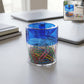 Magnetic pin and paper clip desk dispenser with rotating lid for organized workspace