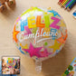 Vibrant colorful Feliz Cumplea–os foil balloon for birthday decor