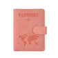 Elegant embossed world map print on travel passport wallet organizer