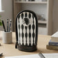 Stylish hard base vertical zipper pencil pouch front view