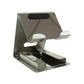Close-up of tabletop mobile phone stand holder with phone