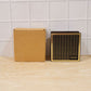 Wooden piggy bank money box placed on table, good for teaching savings to children