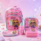 All components of the vibrant school essentials kit for children.