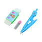 Kids geometry compass box containing compass and drawing tools