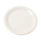 Stackable white plastic round plate 23 cm for kitchen use
