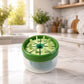 Kitchen countertop with plastic ice candy popsicle maker in use
