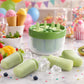 Plastic ice candy popsicle maker in a party setting showing colorful frozen treats