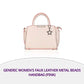 Generic Women's Faux Leather Metal Beads Handbag (Pink) by@Outfy