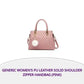 Generic Women's PU Leather Solid Shoulder Zipper Handbag (Pink) by@Outfy