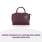 Generic Women's Faux Leather Metal Beads Handbag (Wine Red) by@Outfy
