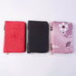 Travel makeup bag with secure zipper closure and elegant design