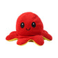 Compact reversible plush octopus toy for desk and shelf decoration