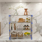 Assembled 4-layer shoe rack organizer viewed from an angle