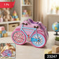 Colourful kidÕs coin saving box with bicycle design