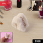 Close-up view of plush non-slip hair claw clip showing soft material