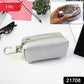 Mini coin purse styled key holder pouch with metal clip attachment