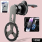 Foldable magnetic phone mount for car air vents, highlighting its compact design.