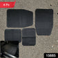 Universal fit waterproof rubber car mats with anti-skid backing for safety