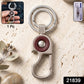 Durable metal keychain with dual rings and sleek design for everyday carry.