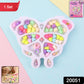 Kids bead making set featuring crown and heart shaped beads in butterfly organizer