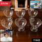 Set of 6 clear polycarbonate dessert bowls with pedestal design