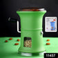 Compact manual spice grinder with hand crank in kitchen setting