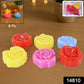 Close-up of rose shaped wax candle set showcasing detailed petals and premium wax material