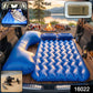 Portable car travel air mattress with integrated pump