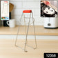Durable stainless steel kitchen dish gripper tong with red heat-resistant handle
