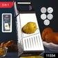 Side view of Apex multipurpose slicer and grater with stainless steel blades