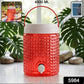 Close-up of the ergonomic handle on the leakproof plastic water jug.
