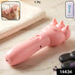 Side angle of bear hand massager showing ergonomic grip for comfort